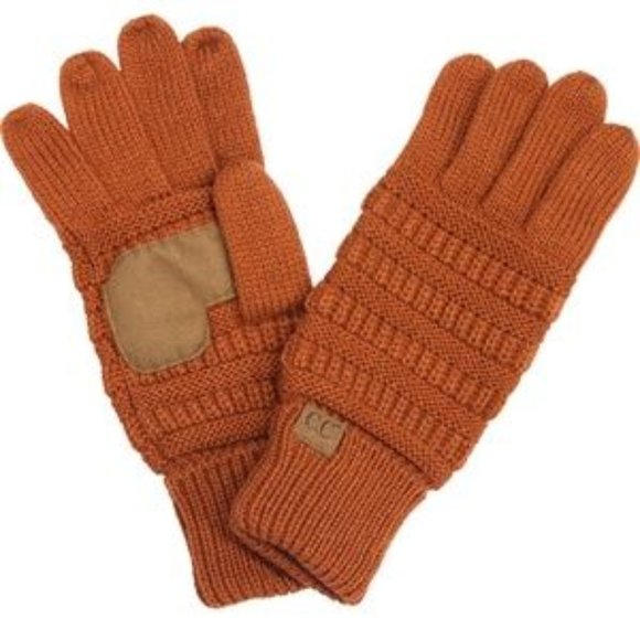 C.C 3pc Knit Warm Pom Beanie Gloves Scarves Set main image 4